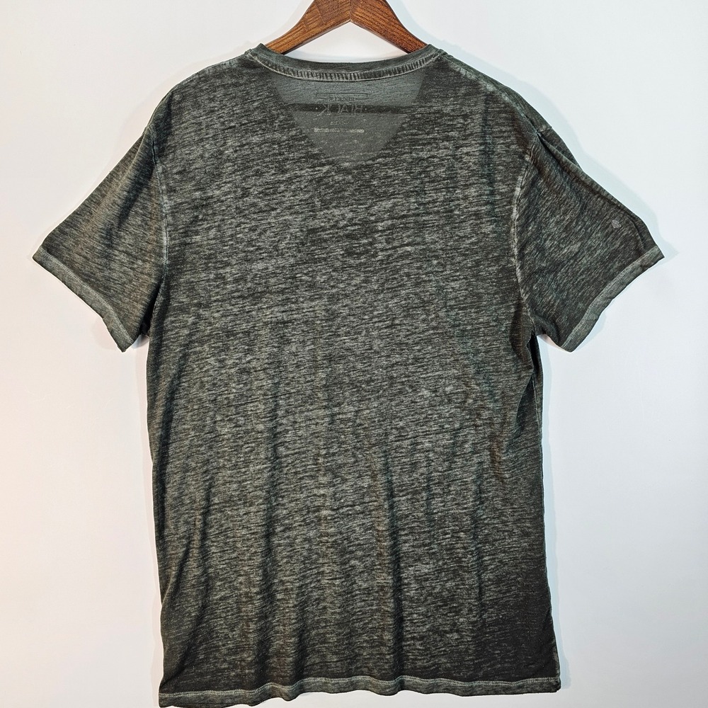 Buckle Black Mens XL V-Neck Burnout T-Shirt Faded Olive Green BB3165 - Picture 2 of 8